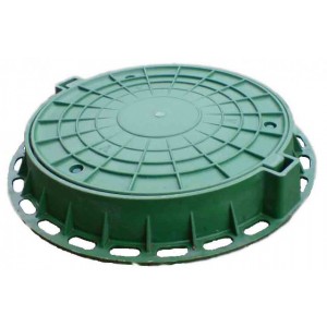 Люк для колодцев (круглый зеленый)с замком
