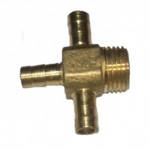 Shtutser cross 1/2"N x 10 brass reinforced