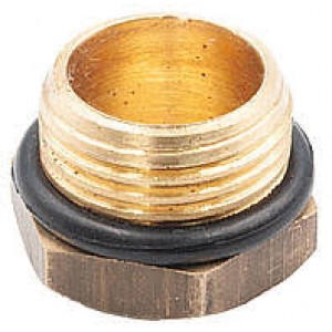 Заглушка латунная 1/4" Н с прокладкой усиленная Заглушка латунная 1/4" Н с прокладкой усиленная
