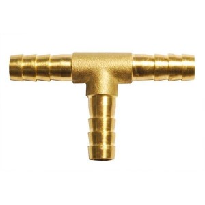 Tee connecting brass for hoses ф 10 mm lightweight 