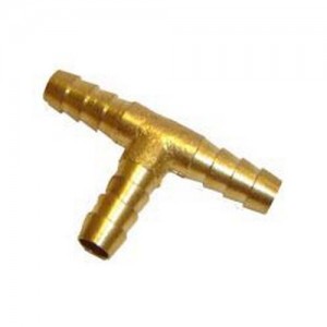 Tee connecting brass for hoses ф 16 mm lightweight