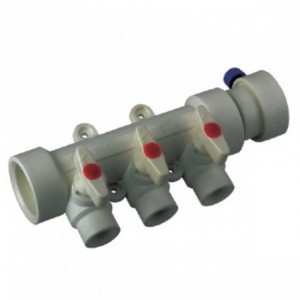 Collector on the 3 exit with ball valves (40x20) PPR KOER 